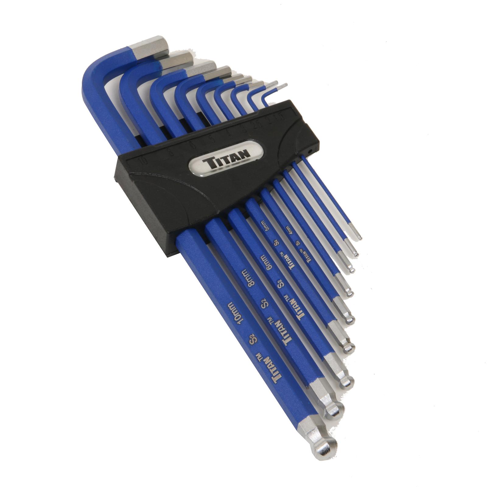 Titan Tools 12714 Titan Extra-Long Arm Ball Tip Hex Key Sets