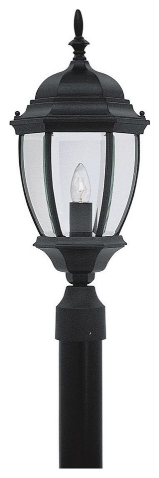 Designers Fountain 2436 BK Triverton   One Light Outdoor Post Lantern   Traditional   Post Lights   by 1STOPlighting  Houzz