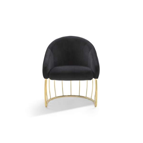 Chic Home Vivienne Velvet Upholstered Half-Moon Accent Club Chair