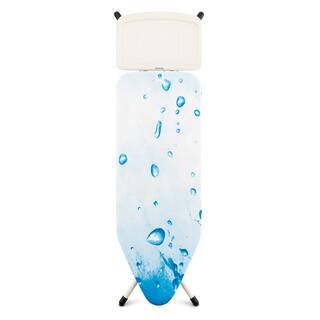 Brabantia Ironing Board C with Solid Steam Unit Holder Ice Water Cover and White Frame 321962