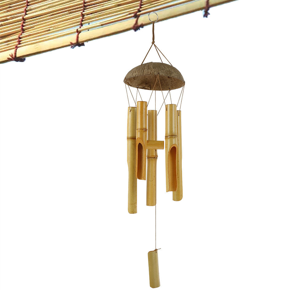 Willstar Bamboo Wind Chime - Outdoor Wooden Windchime - Wood Wind Chimes with Amazing Deep Tone and Natural Relaxation Beautiful Sound for Patio Garden Home Decor