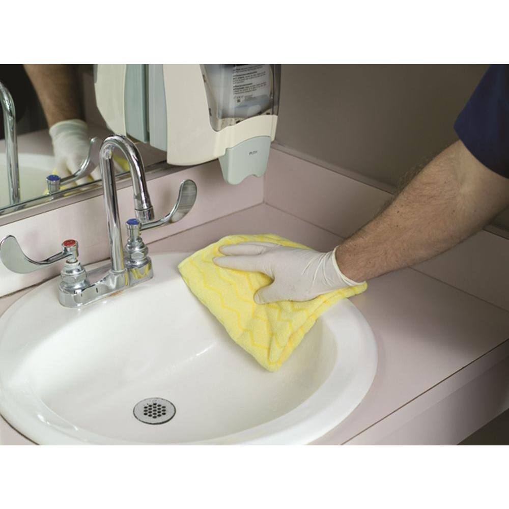 Rubbermaid Commercial Products HYGEN 16 in. Microfiber Bathroom Cloth (Case of 12) RCPQ610