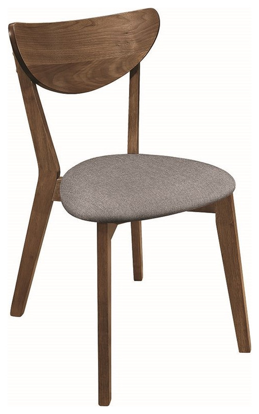 Coaster Alfredo Open Back Wood Dining Chairs in Walnut   Midcentury   Dining Chairs   by Homesquare  Houzz