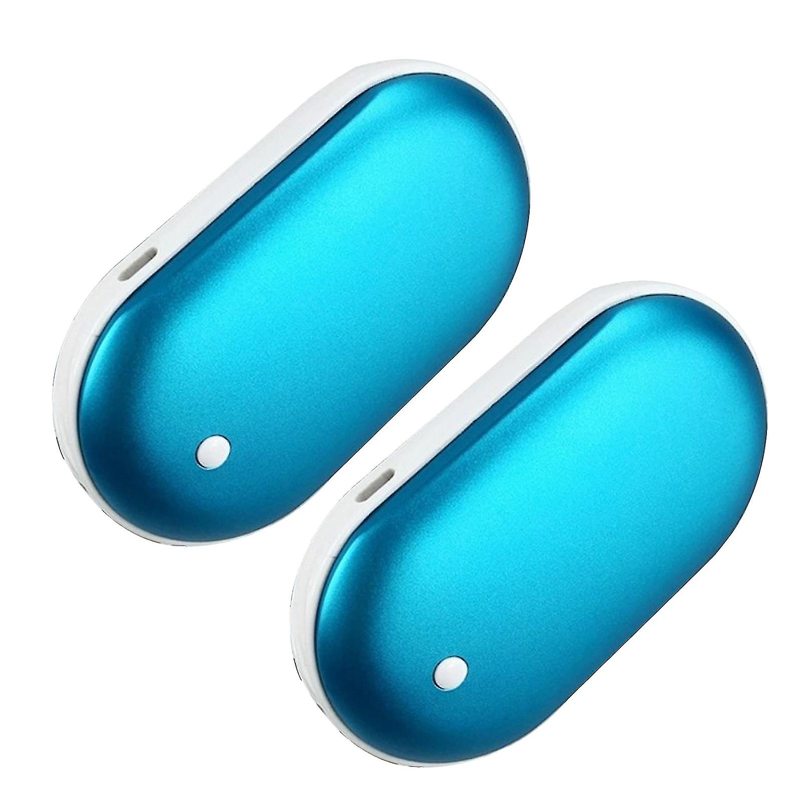 2 Pack Rechargeable Hand Warmers Usb Power Bank Electric Pocket Heater Warmer