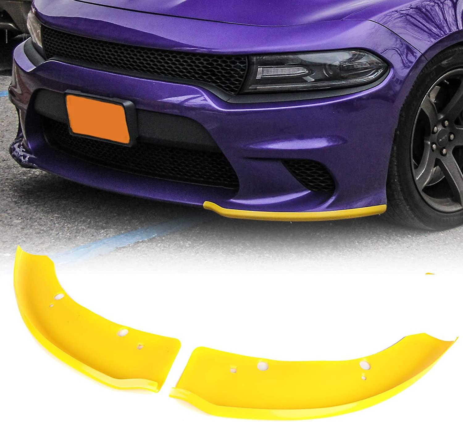 Auxmart Front Bumper Lip Splitter Protector Compatible With Dodge Charger Hellcat / Srt 392 / Scat Pack / Rt Scat Pack / Gt / Rt， Red