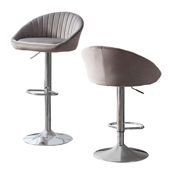 Bar Stools with Back and Footrest Counter Height ( Set of 2 )