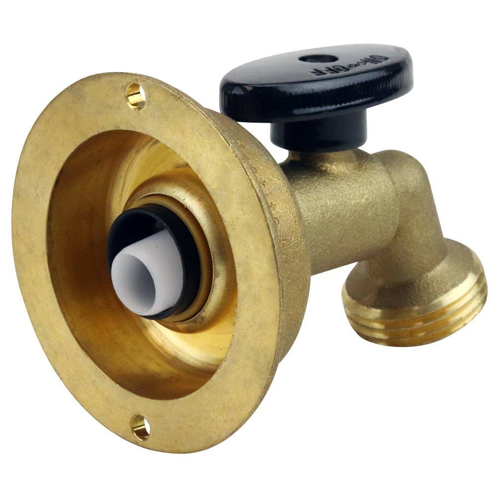 Tectite 12 in. Brass Quarter Turn Push-to-Connect x 34 in. Garden Hose Thread No Kink Hose Bibb FSBSCV1234