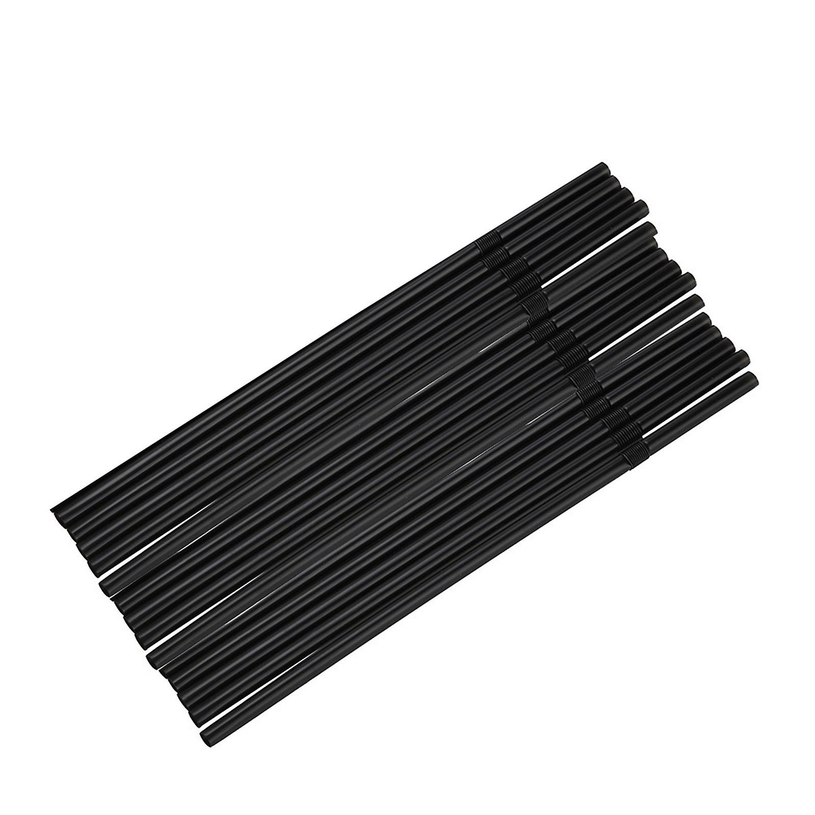 600pcs Black Flexible Drinking Straws Wedding Party Disposable Plastic Straws