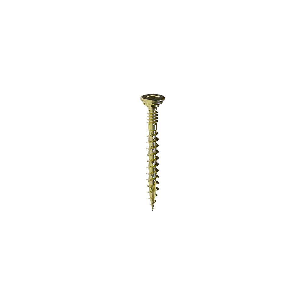 8 in. x 1-12 in. 5 lbs. Lox 2 Flat Scavenger Head Yellow Zinc Coarse Thread (Approximately 838-Pieces) VBU8150YZ