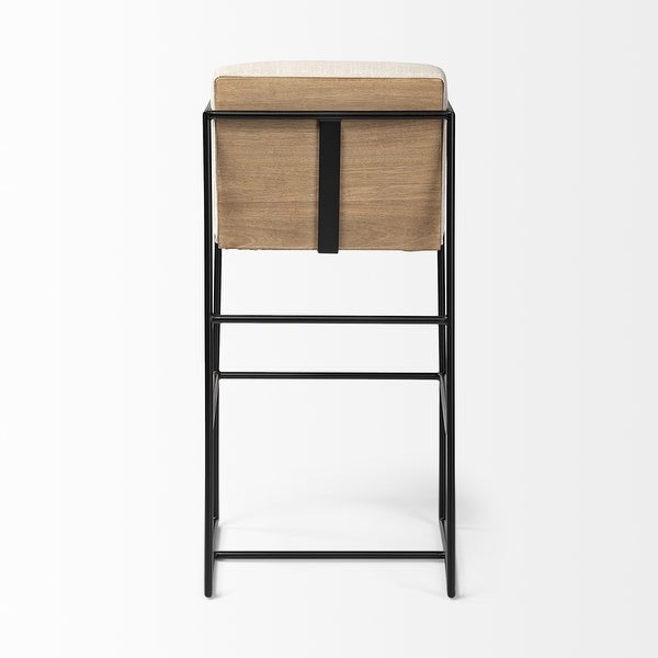 Beige Black Framed Counter Stool - 22.64