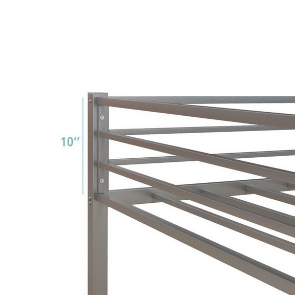 Costway Low Profile Twin Over Twin Metal Bunk Bed ...