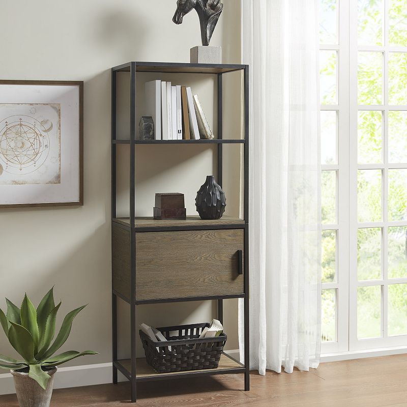 Madison Park Pagosa 3-Shelf Bookcase and Lower Storage Cabinet Set