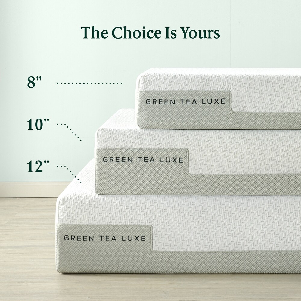 Priage by ZINUS 10 Inch Green Tea Luxe Memory Foam Mattress