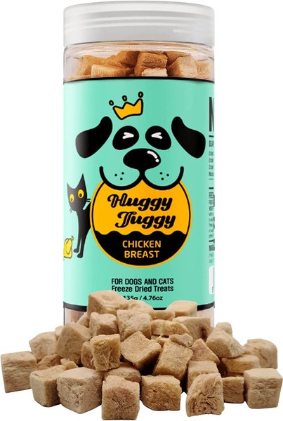 Huggy Tuggy Freeze Dried Chicken Breast Dog and Cat Treat， 4.76-oz can