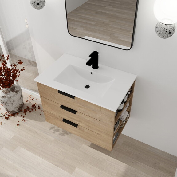 30 inch Wall Mounting Bathroomg Vanity with Sink  ...