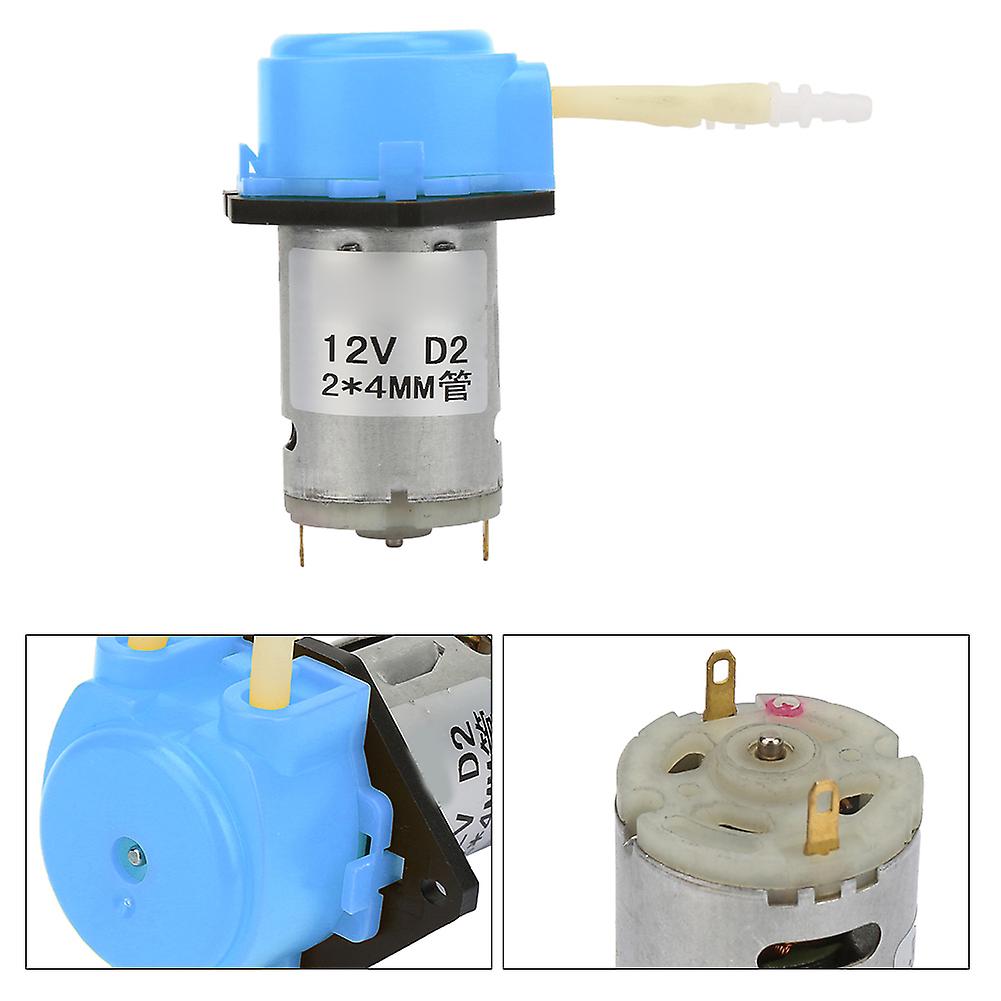 Dc12v Blue Micro Water Liquid Peristaltic Pump For Aquarium Lab Analytical 2*4mm