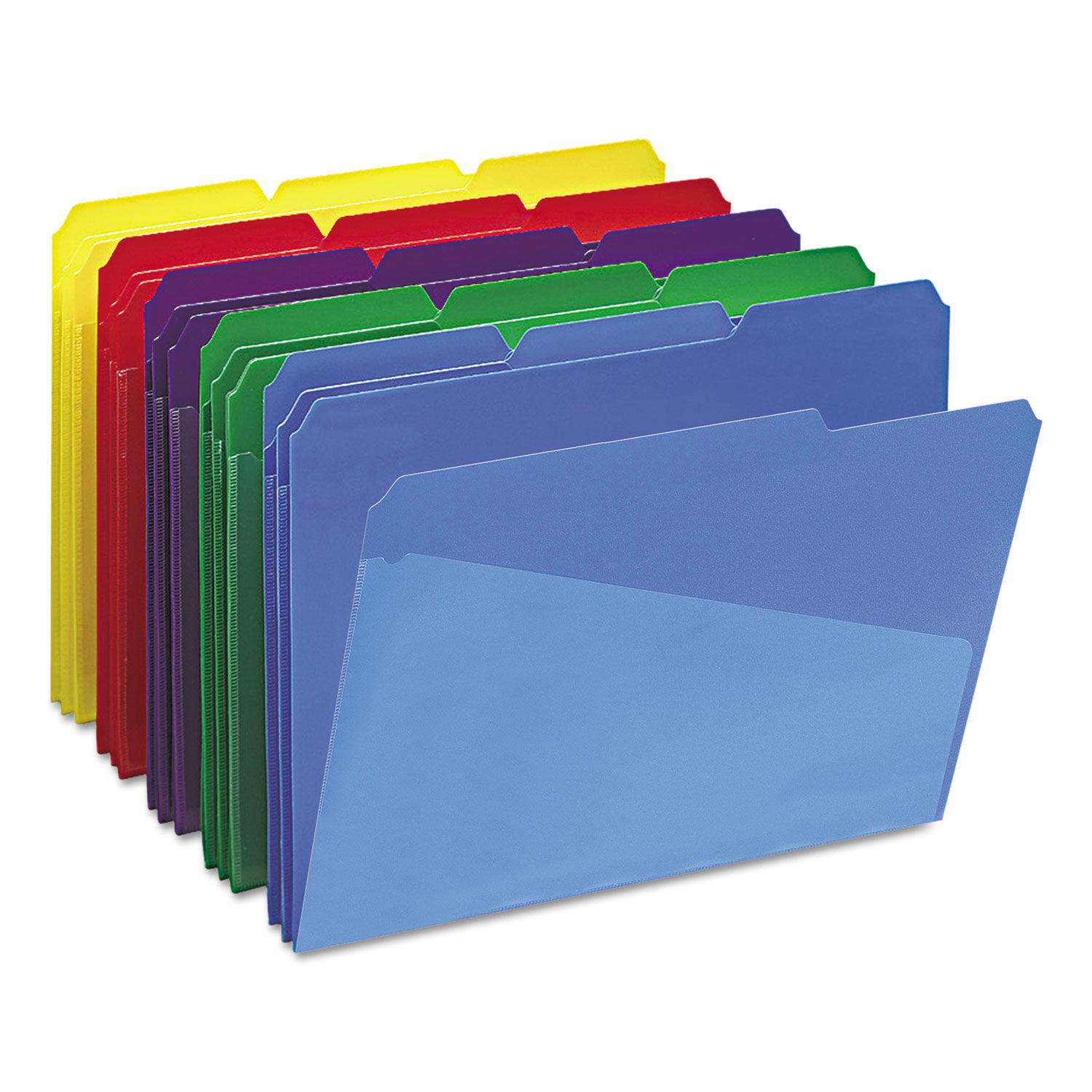 Poly Colored File Folders With Slash Pocket by Smeadandreg; SMD10540