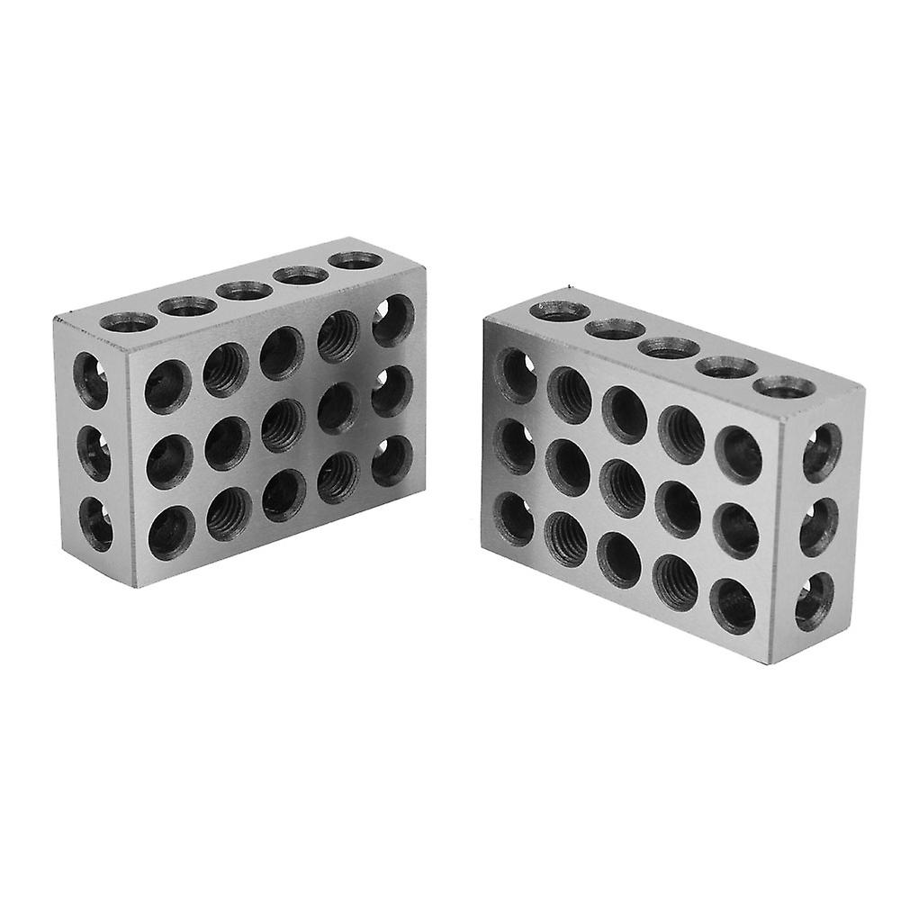 2pcs 25x50x75mm Blocks 23 Holes Milling Parallel Clamping Block Milling Machine Accessories