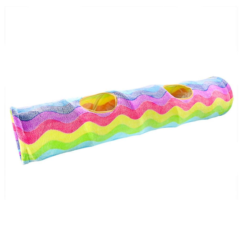 Foldable rainbow cat tunnel