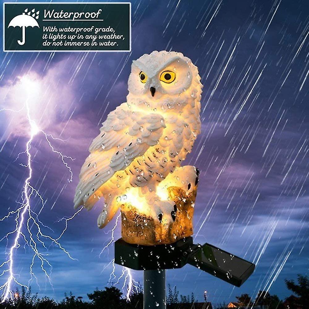 Owl Solar Led Light Garden Solar Light Outdoor Decoration Resin Pile Garden Lawn Path Yard Deco