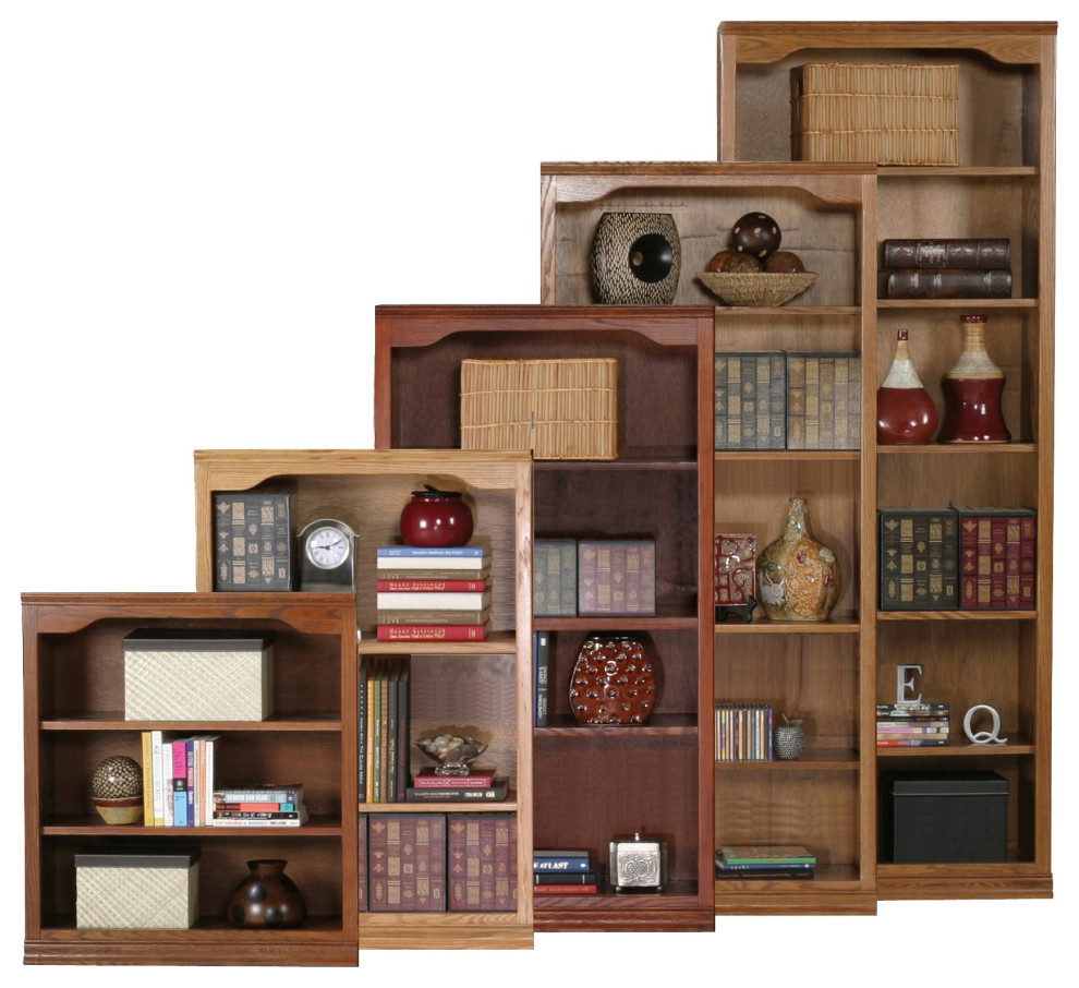 Classic Oak 72 quotOpen Bookcase   Transitional   Bookcases   by Eagle Furniture  Houzz