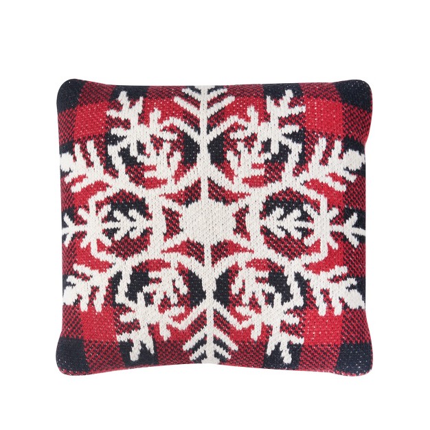 C amp f Home Snowflake Check Pillow