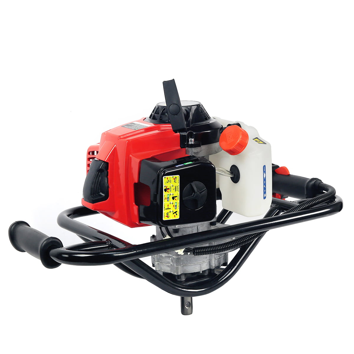 XtremepowerUS 63CC V-Type 2-Stroke Gas Post Hole Digger One Man Auger Machine Recoil Gasoline Powered (Digger Engine)