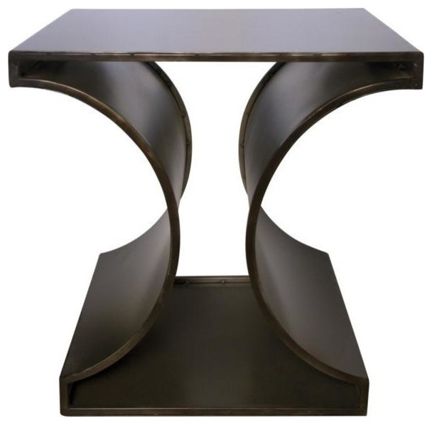 Eckard Side Table  Metal   Industrial   Side Tables And End Tables   by Rustic Home Furniture Deco  Houzz