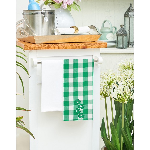 C amp f Home Four Clover Check Cotton Kitchen Towel