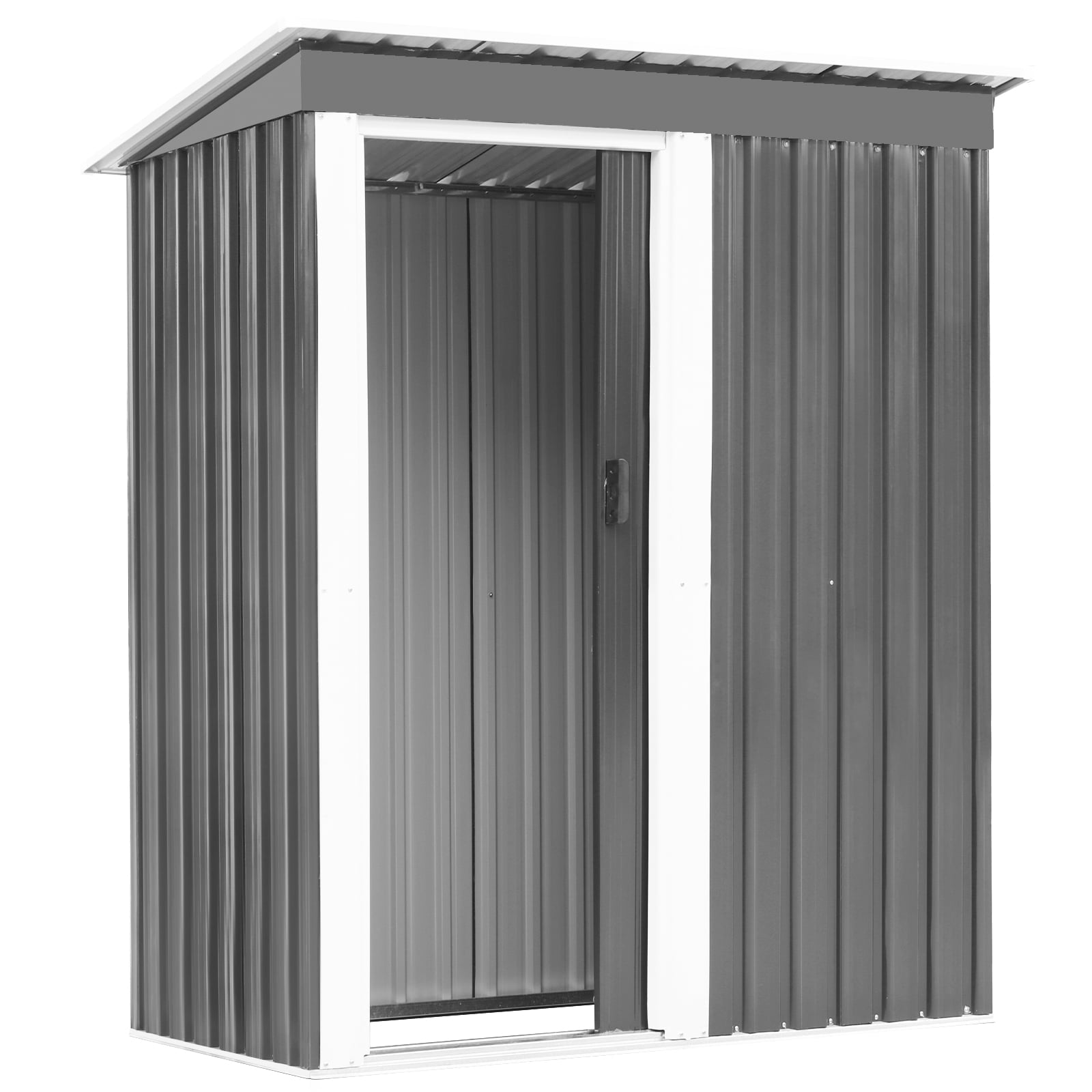 Pirecart 3×5 ft Outdoor Metal Shed Garden Lockable Tool Sheds for Backyard, Lawn