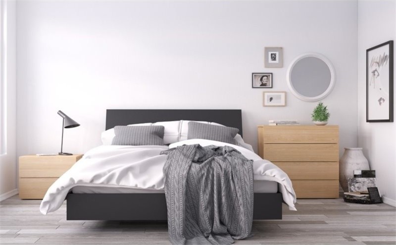 Nexera 345903 Queen Size Panoramic Headboard White   Transitional   Headboards   by Homesquare  Houzz