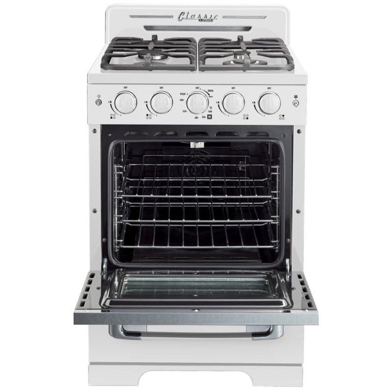 Unique Appliances 24-inch Freestanding Gas Range with Convection Technology UGP-24CR W