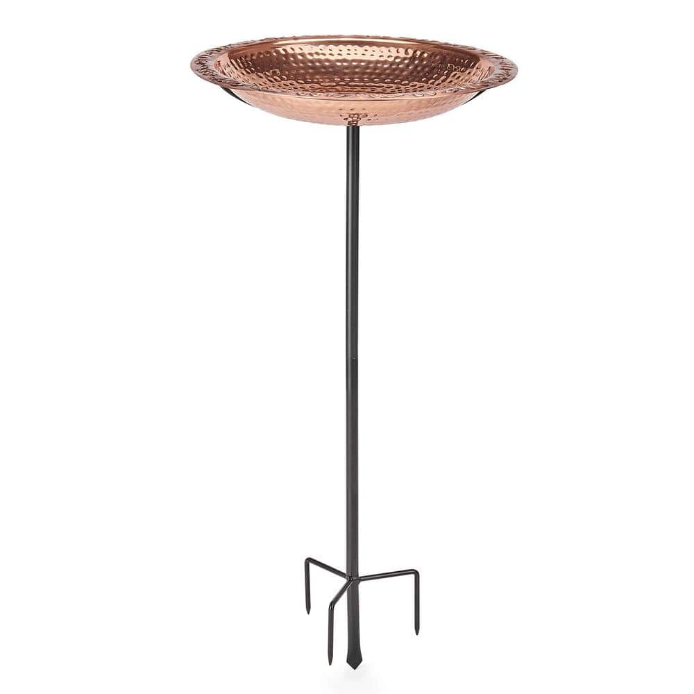 Good Directions Pure Copper 18 in. Bird Bath on Garden Pole BBG18