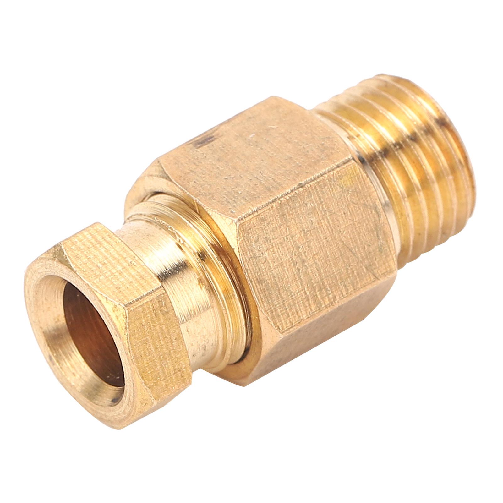 Oil Pipe Fitting Elbow Brass Straight Block Connector Adapter For Pipe Connectionpd610