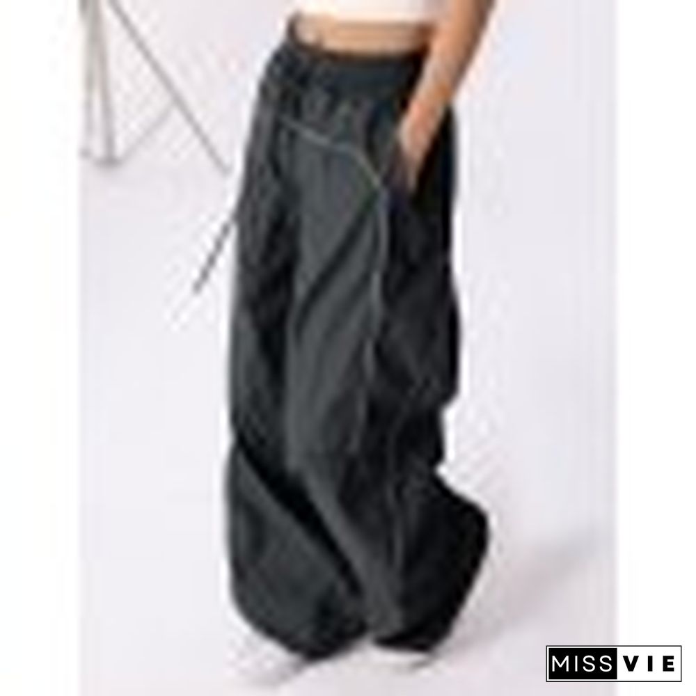 Functional Reflective Wide Leg Pants