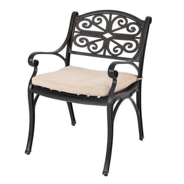 Nuu Garden 5 Pieces Cast Aluminum Outdoor Dining Set w/ Cushions