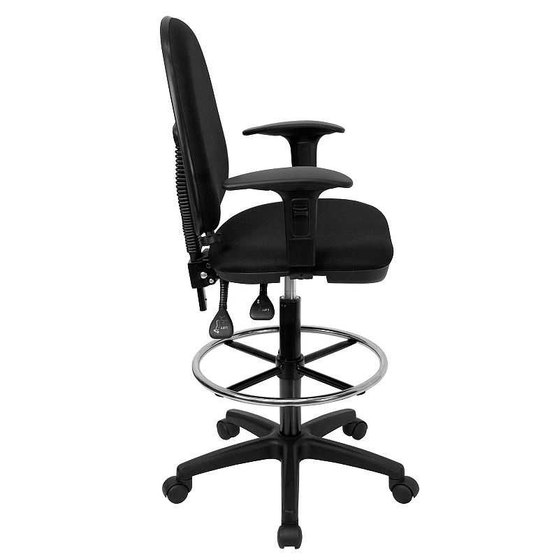 Flash Furniture Lenora Mid-Back Adjustable Ergonomic Drafting Desk Chair