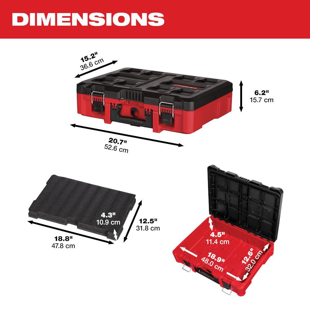 Milwaukee PACKOUT Tool Case with Foam Insert 48-22-8450 from Milwaukee