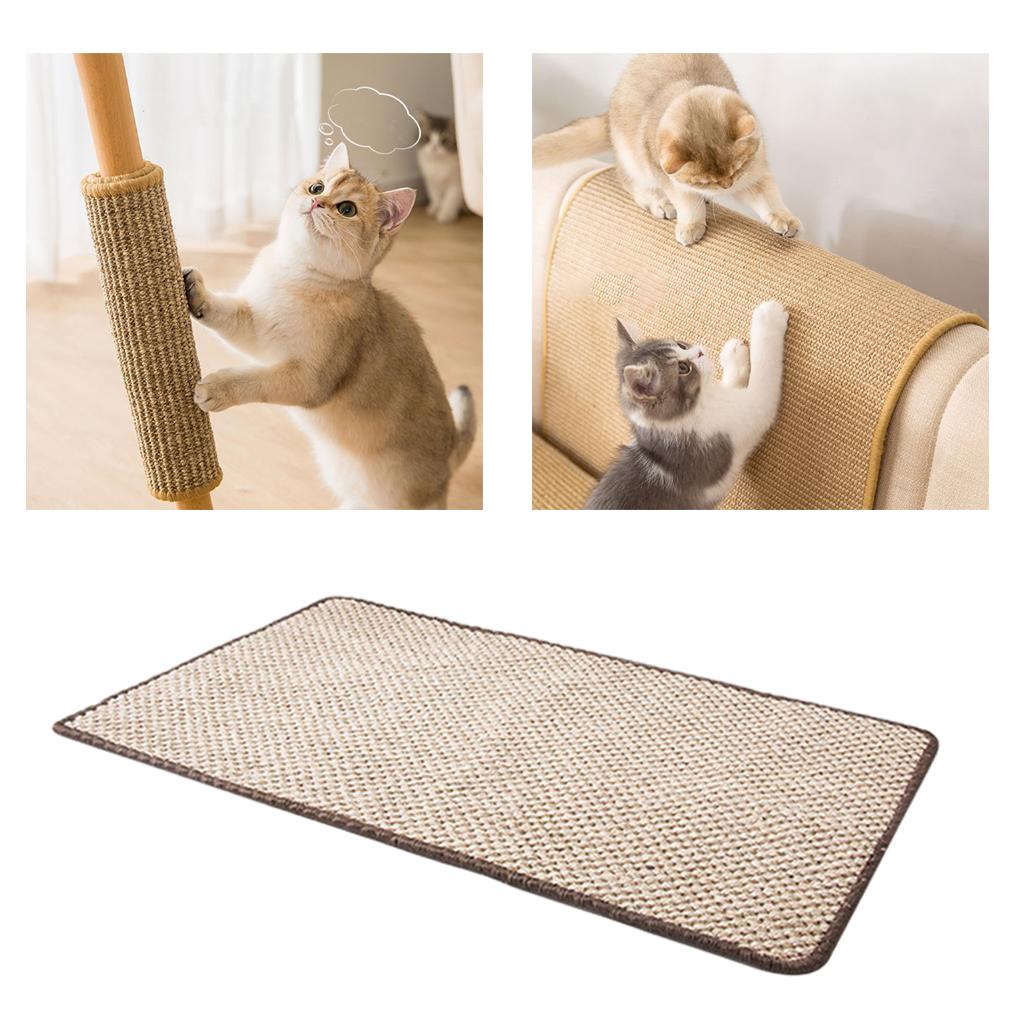 Cat Scratchers for Indoor Cats， Natural sisal， Scratching Pad/Mat/Carpet/Rug XL