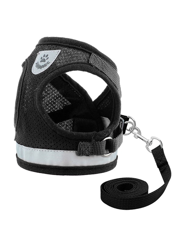 Jpetyy Dog Harness Adjustable Outdoor Pet Vest Soft Mesh Padded With Walking Leash