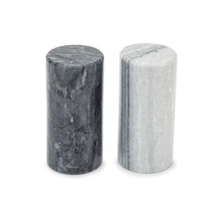 Fox Run White and Black Marble Salt and Pepper Shaker Set 48777