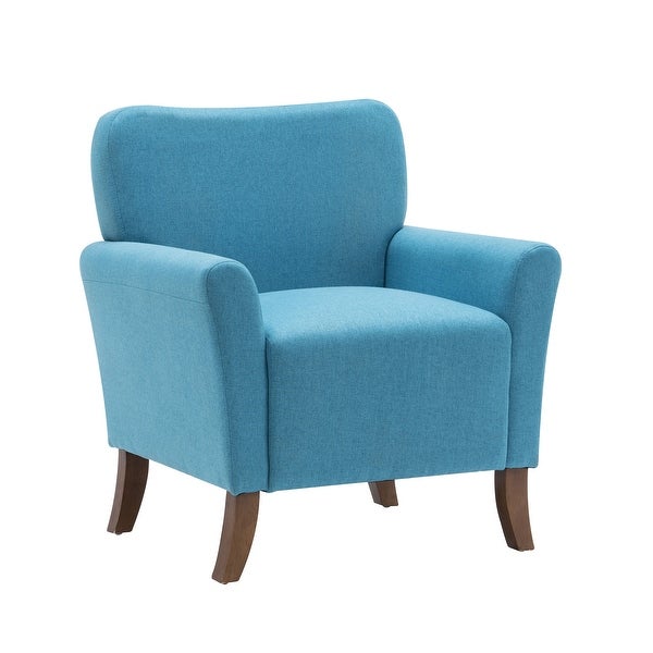 Porthos Home Inia Accent Chair， Fabric， Flared Armrests， Wooden Legs