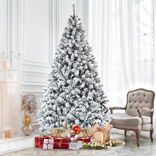 Artificial Snow Flocked Christmas Tree Snowy Hinged Pine Tree