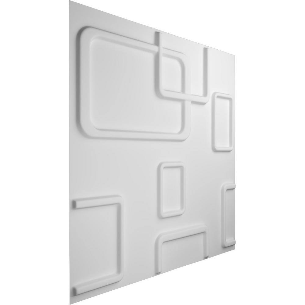 Ekena Millwork 19 58W x 19 58H Odessa EnduraWall Decorative 3D Wall Panel Covers 133.73 Sq. Ft. (50-Pack for 133.73 Sq. Ft.) WP20X20ODWH-CASE-50