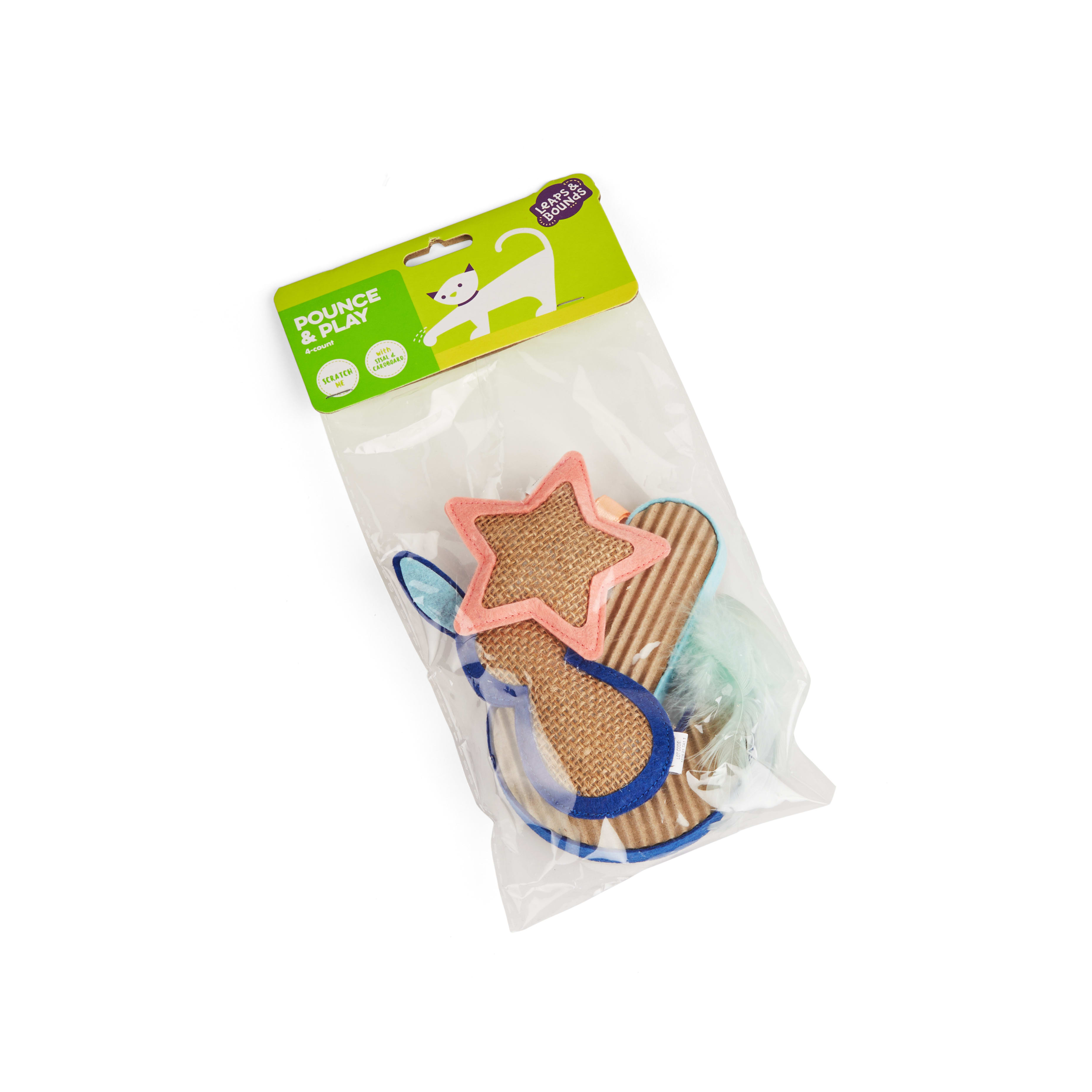 LEAPS  BOUNDS Scratch Multipack Cat Toy， Pack of 4