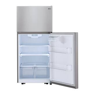 LG 30 in. W 20 cu. ft. Top Freezer Refrigerator w LED Lighting SmartDiagnosis and Multi-Air Flow in Stainless Steel LTCS20030S