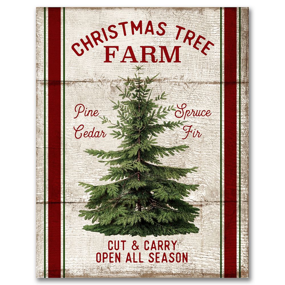 COURTSIDE MARKET Christmas Tree Farm Canvas Wall Art