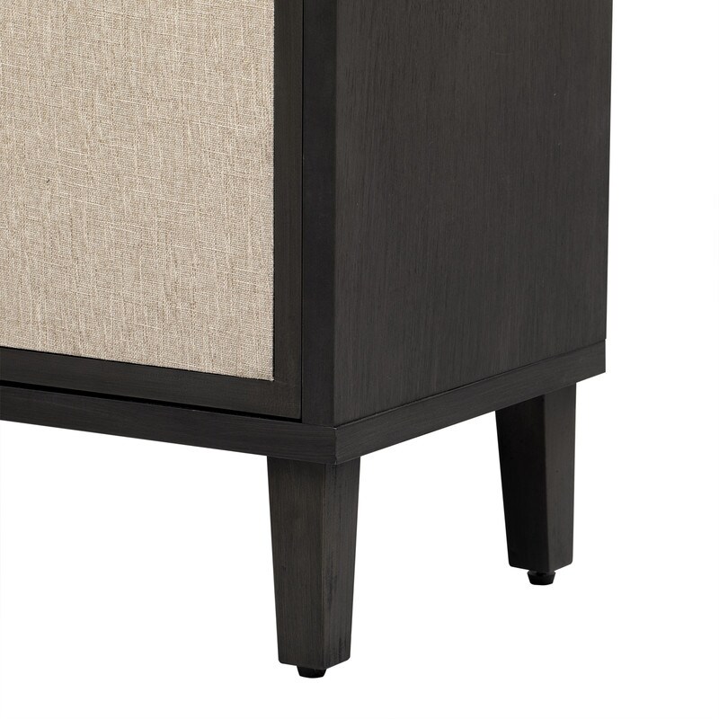 Classic 4 Doors Storage Cabinet  Black