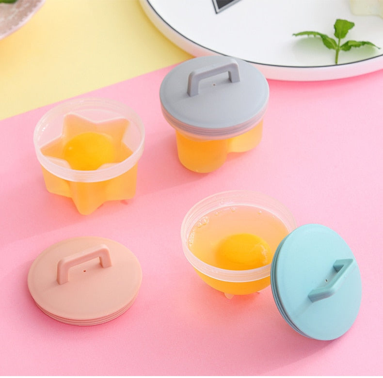 4 Pcs/Set Cute Egg Cooker Tools With Plastic  Brush