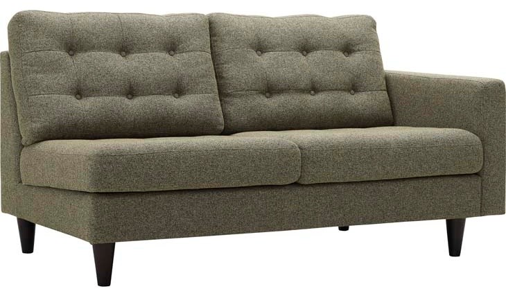 Empress Right Facing Upholstered Fabric Loveseat   Midcentury   Loveseats   by Modway  Houzz